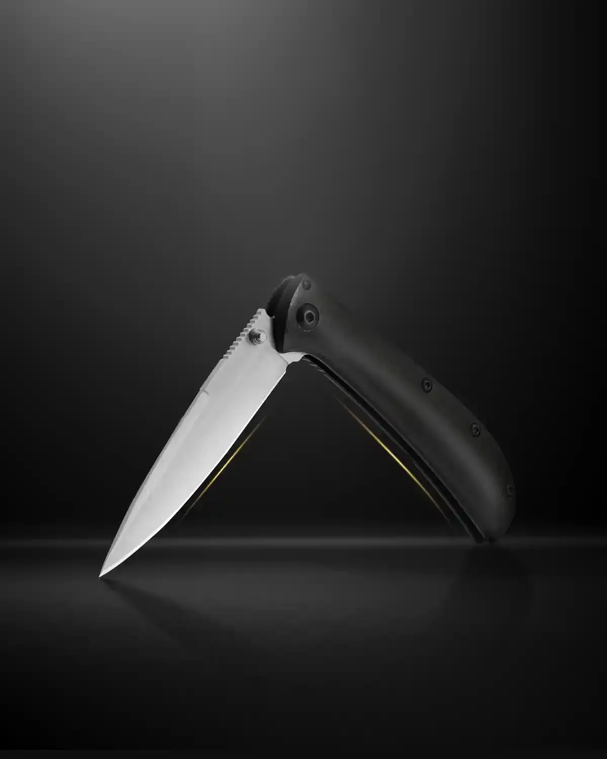 3.78" Black G10 Handle Folding Knife With Streamlined Design - Image 4