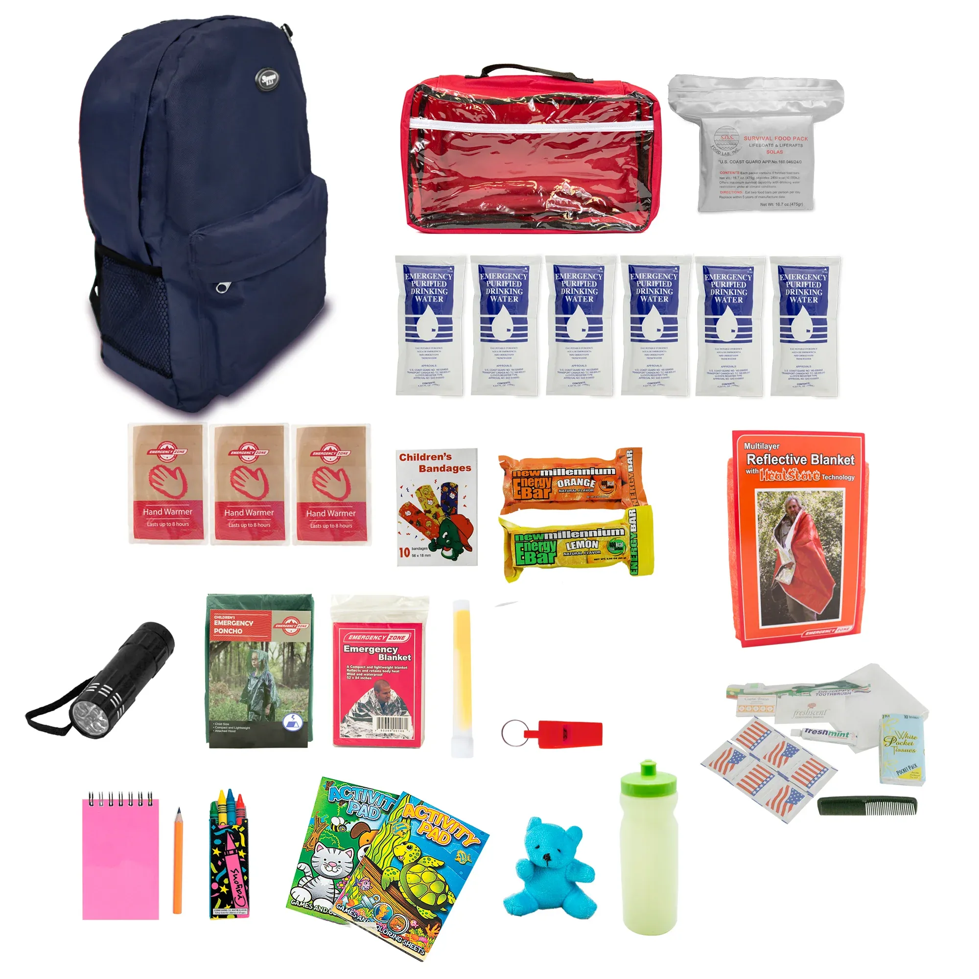 Keep-Me-Safe Children's 72 Hour Survival Kit: Color Options Available - Image 6