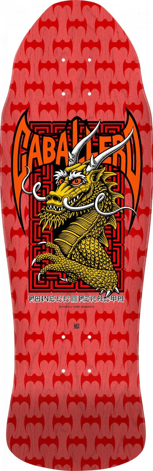 Powell Peralta Pro Steve Caballero Street Skateboard Deck Red Stain - 9.625 x 29.75