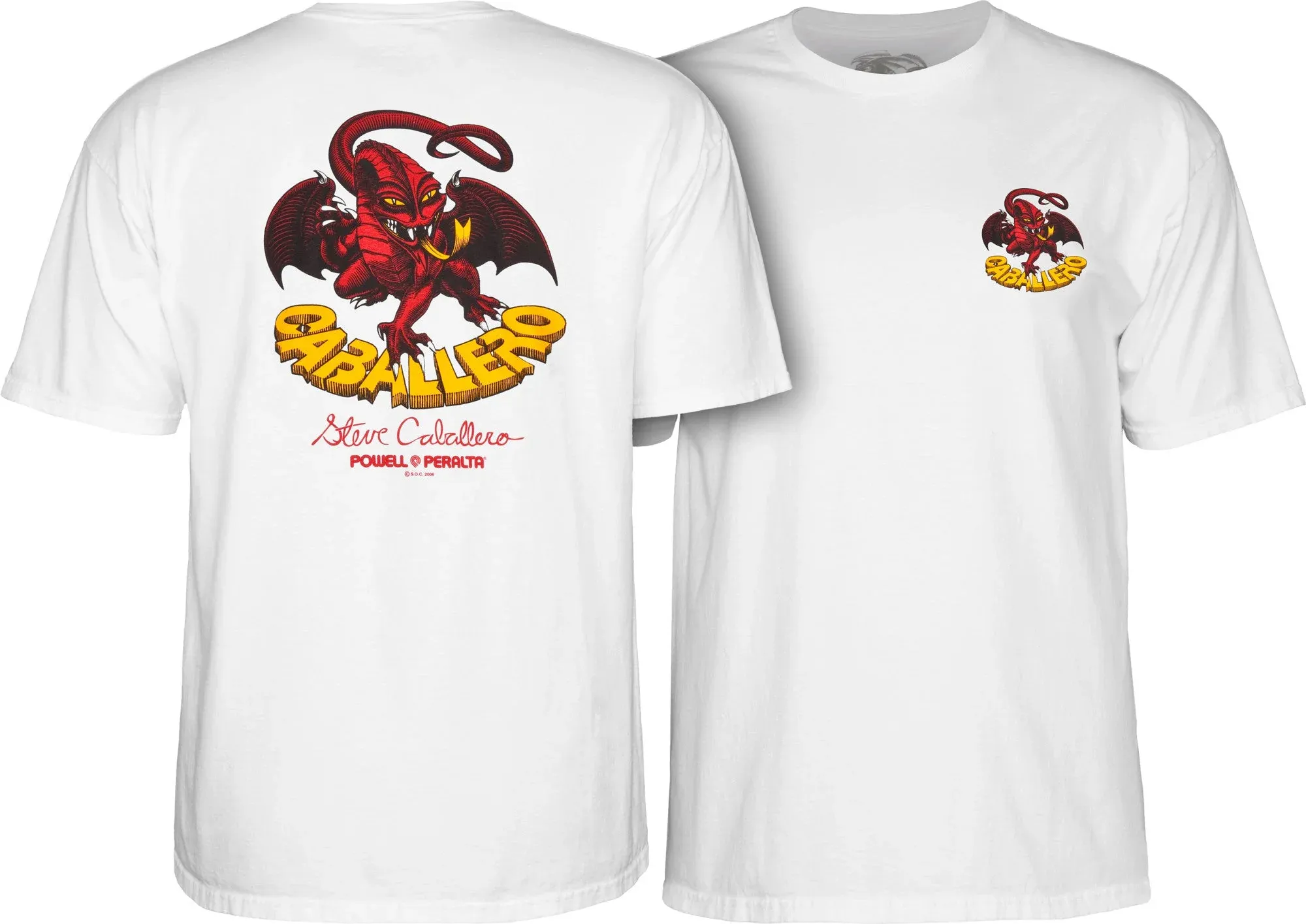 Powell Peralta Steve Caballero Dragon II T-shirt - White