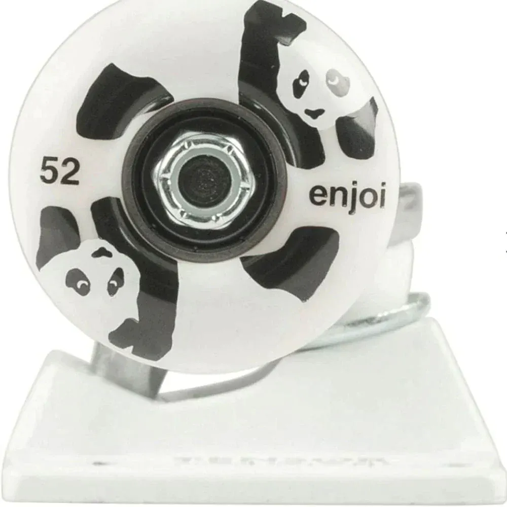 Enjoi Double Panda Truck And Wheel Combo Raw/White 5.25" Skateboard Trucks - Image 2